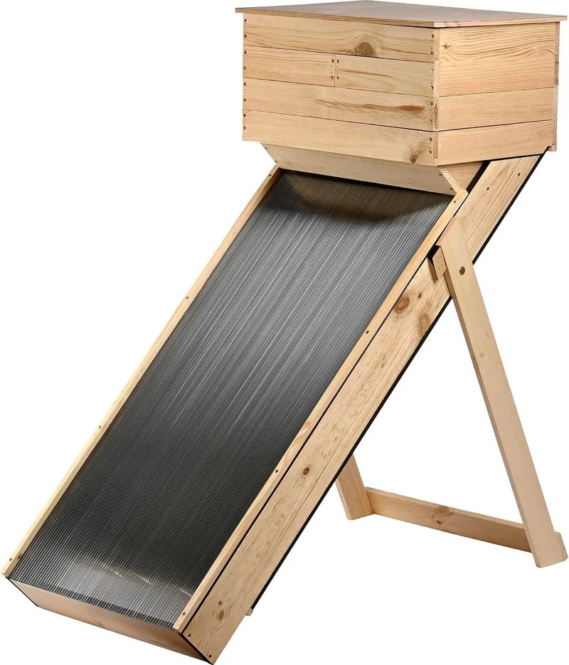 Schrank, Großer Dörr zum Trocknen von Kräutern, Gewürz- und Heilpflanzen, dobar Solar-Trockner aus Holz stehend für Obst und Gemüse, Natur