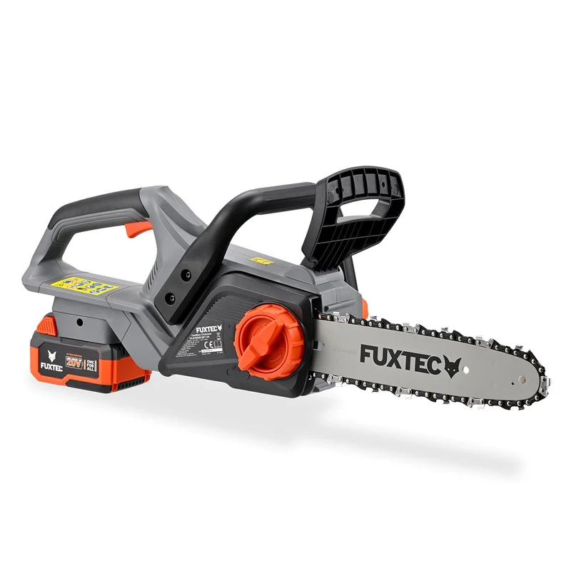 FUXTEC 20V Cordless Chainsaw FX-E1KS20 | 10 Inch | 4Ah Battery & Charger