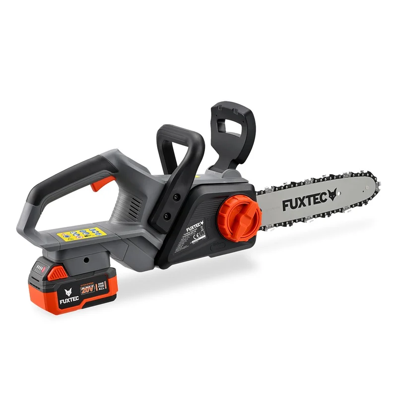 FUXTEC 20V Cordless Chainsaw FX-E1KS20 | 10 Inch | 4Ah Battery & Charger