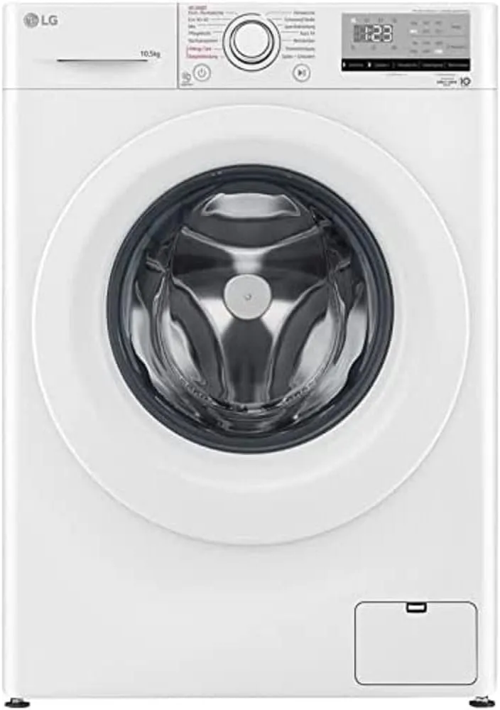 LG Waschmaschine F4WV31X3G 1400, Frontbeladung 10,5 kg, 62 x 60 x 85 cm ꟷ Weiß, Energieklasse B, min, AI Direct Drive, Wi-Fi