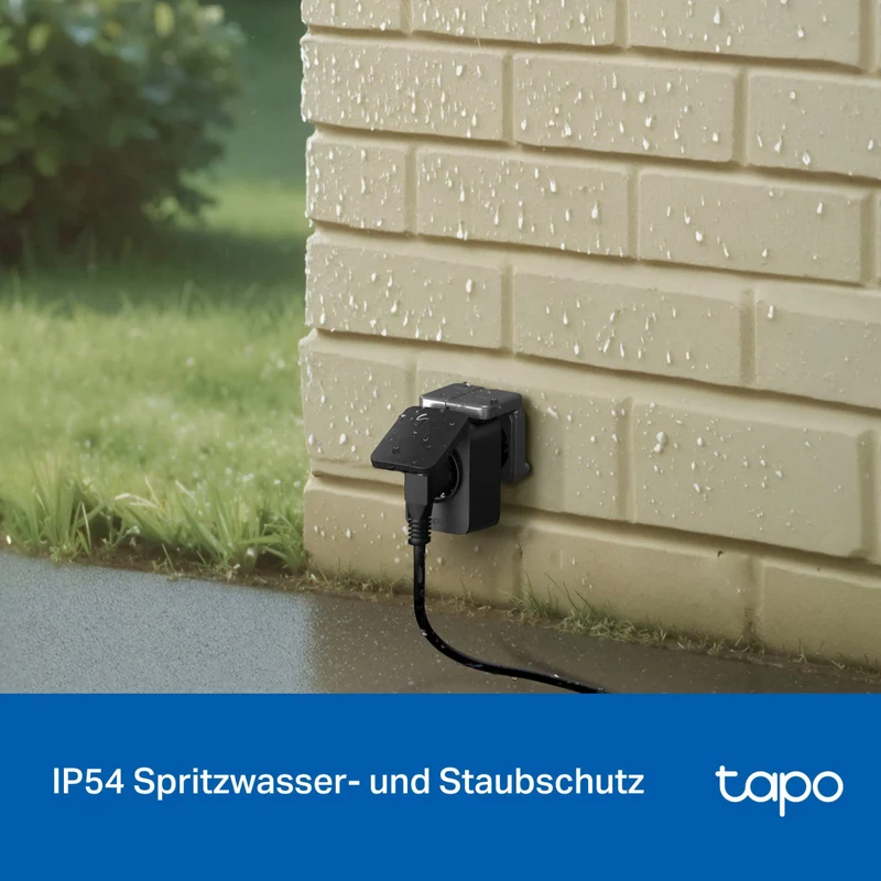 Tapo P410M | Outdoor WLAN Steckdose IP54 Spritzwasser- & Staubgeschützt