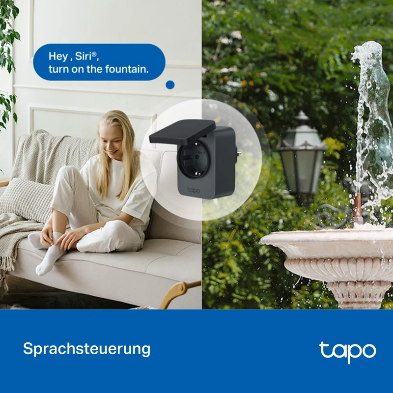 Tapo P410M | Outdoor WLAN Steckdose IP54 Spritzwasser- & Staubgeschützt