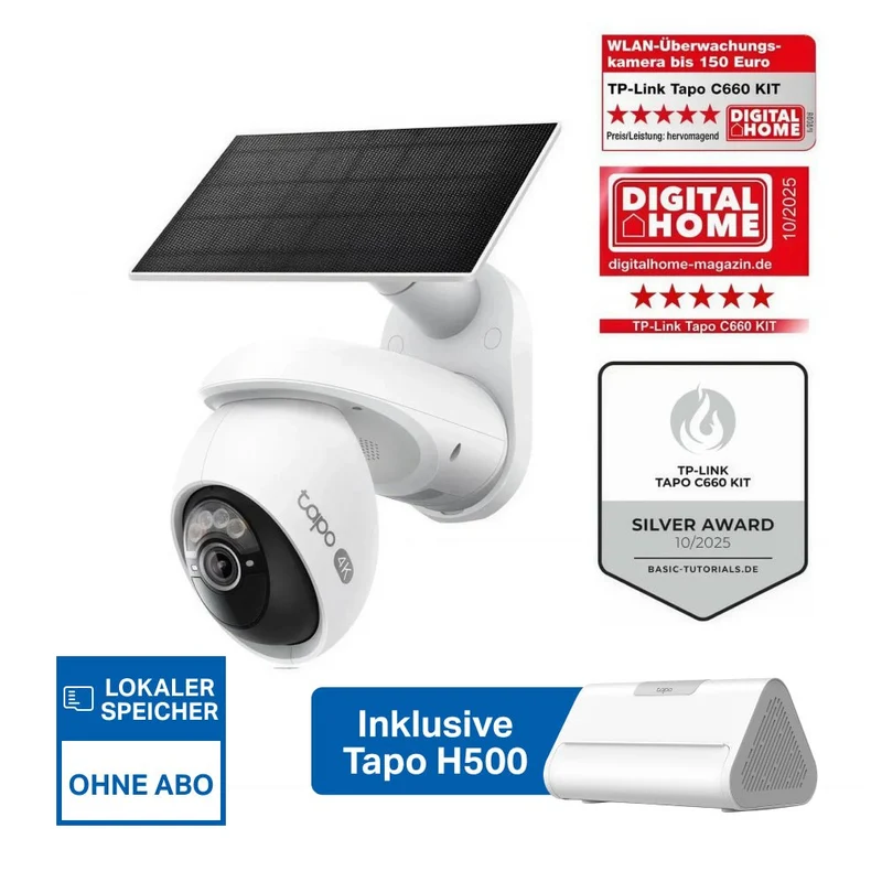 Tapo C660 KIT 360°+ H500 Speicher-Bundle