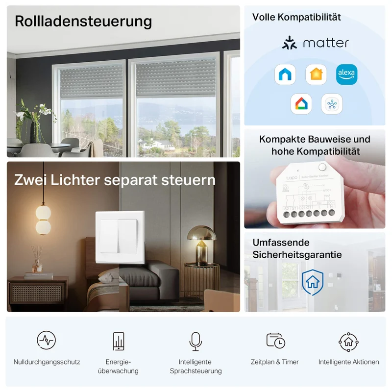 Tapo S112 | 2-Kanal Smart Relaischalter Rolladen Energieüberwachung