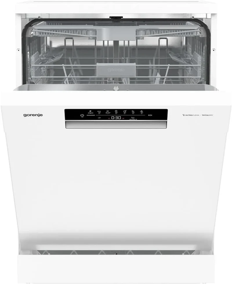 Gorenje Geschirrspüler GS643C90W, Maße 84,5 x 59,9 x 59,7 cm, 60 breite, 16 Maßgedecke, 6 Betriebsprogramme, in freistehender Ausführung, TotalDry