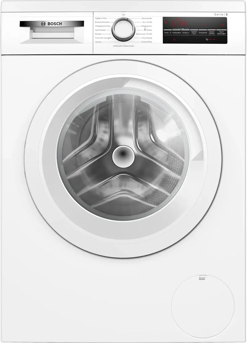 Bosch Waschmaschine WUU28T22 1400, Serie 6, Frontbeladung, Gewicht 9 kg, UpM, Unterbaufähig, SpeedPerfect, Maximale Energie- und Wasserersparnis