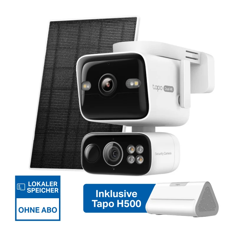 4K Dual-Objektiv Solar-Überwachungssystem | Tapo H500 + C675D KIT