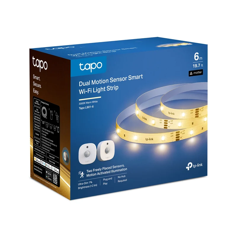 Tapo L901-6 | Smart WLAN Lichtstreifen 6 m mit 2 Bewegungssensoren