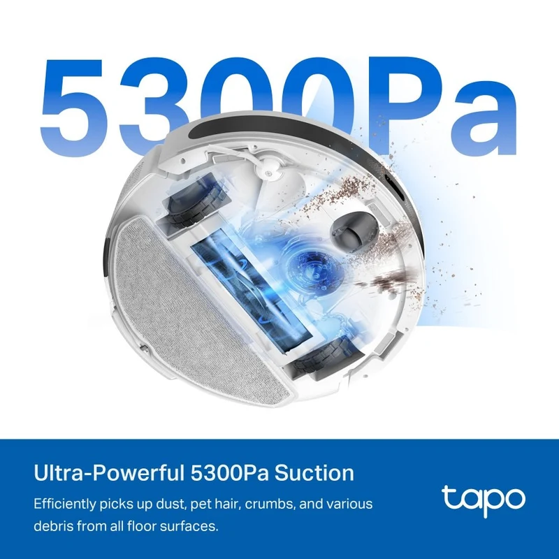 5.300 Pa Saugroboter mit Wischfunktion und automatischer Absaugstation | Tapo RV30 Max Plus Weiß