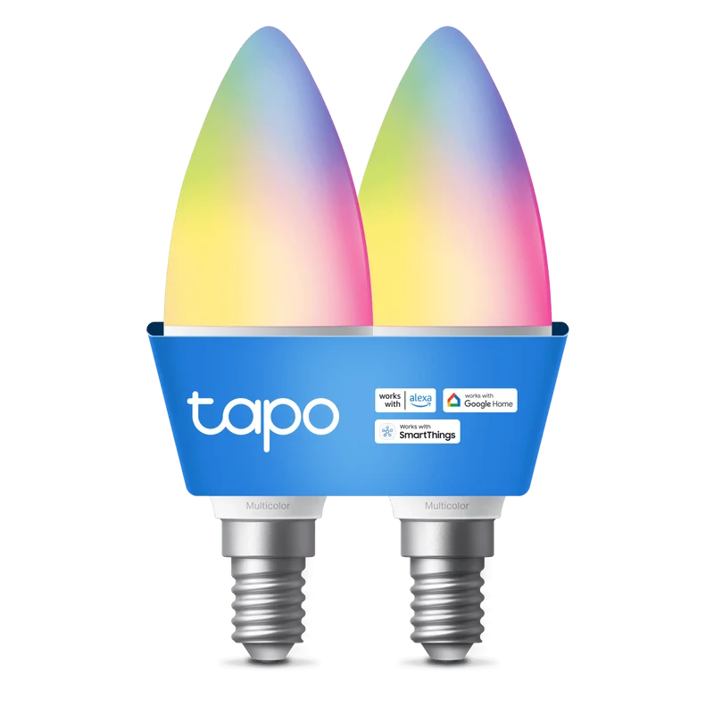 E14 & 470 Lumen Tapo L430C(2er-Pack) | WLAN Glühbirne mehrfarbig