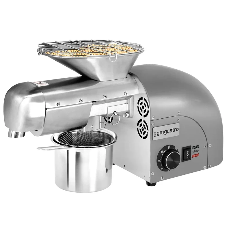 GGM Gastro, Leistung 1,8 kW, 5-8 kg, EOPMCH-GREY, Elektrische Ölpresse, Farbe Grau