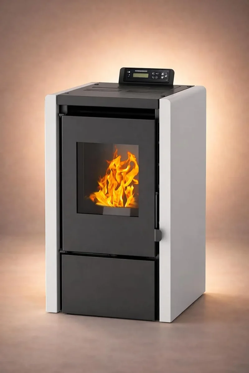 Modell Pelletofen A+ bis ³ PC5 NEMAXX, Chrono & ECO-Modus, App optional, Unterdruck-Verbrennung, Farbe Grau, WiFi Ready, Display & Fernbedienung