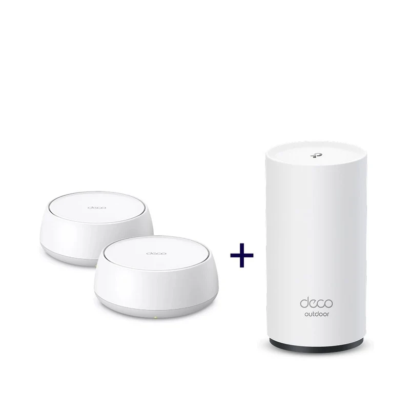 Wi-Fi 7 Mesh Bundle | Deco BE25 (2er-Pack) + Deco BE25 Outdoor