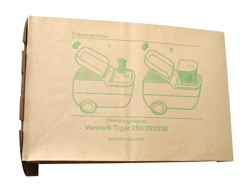 20 Staubsaugerbeutel inklusive Abluft- und Motorschutzfilter geeignet für Vorwerk Tiger VT 250 251 252