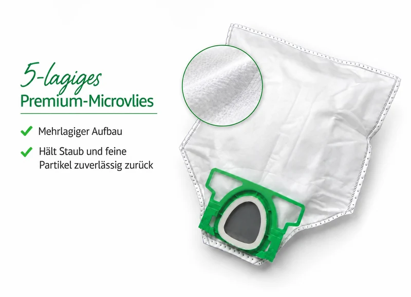 18 Vlies Staubsaugerbeutel Beutel geeignet für Vorwerk Kobold VK 200 FP 200