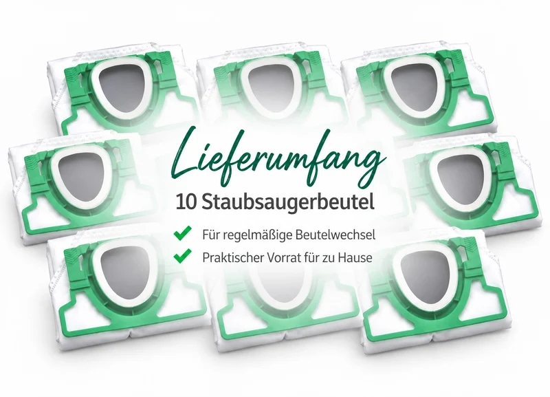 12 Vlies Staubsaugerbeutel Beutel geeignet Vorwerk Kobold VK 200 FP 200