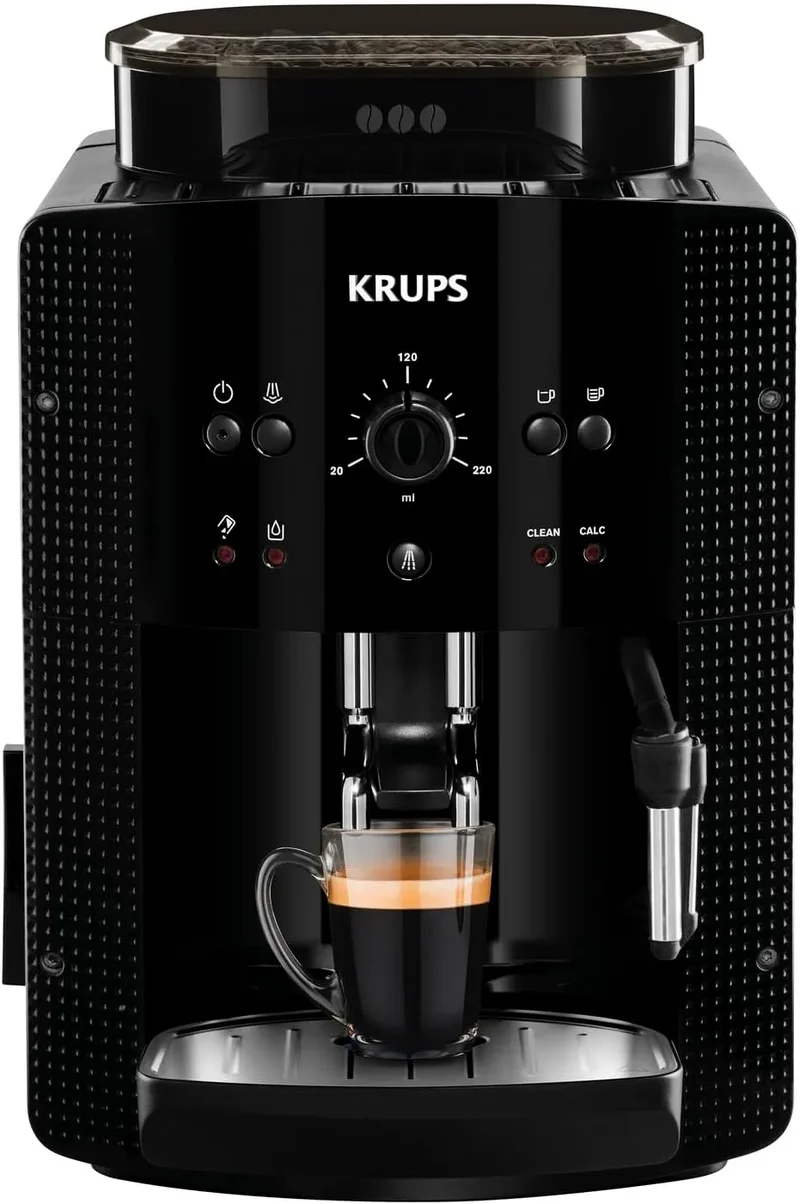 Krups Kaffeevollautomat, Fassungsvermögen 1,7 l Tank, automatische Kaffeemaschine, 3 Temperaturstufen und Mahlgradeinstellungen, Espresso
