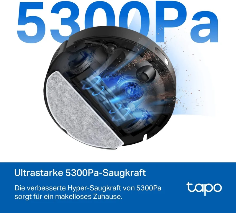5300 Pa Saugroboter mit Wischfunktion | Tapo RV30 Max