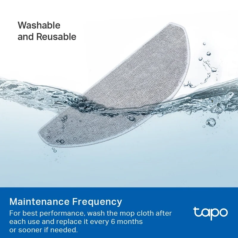 Tapo RVA301 Waschbares Wischmopptuch, Nur für Tapo RV30/20 Max und Max Plus