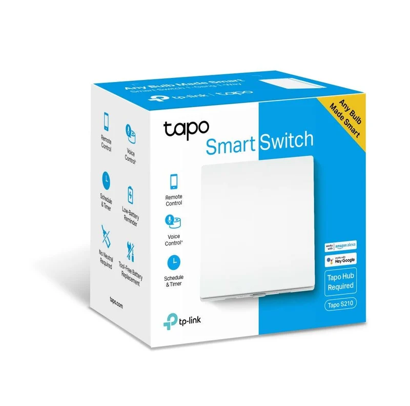 Tapo S210 | 1-Wege Smart Lichtschalter, kein Nullleiter erforderlich