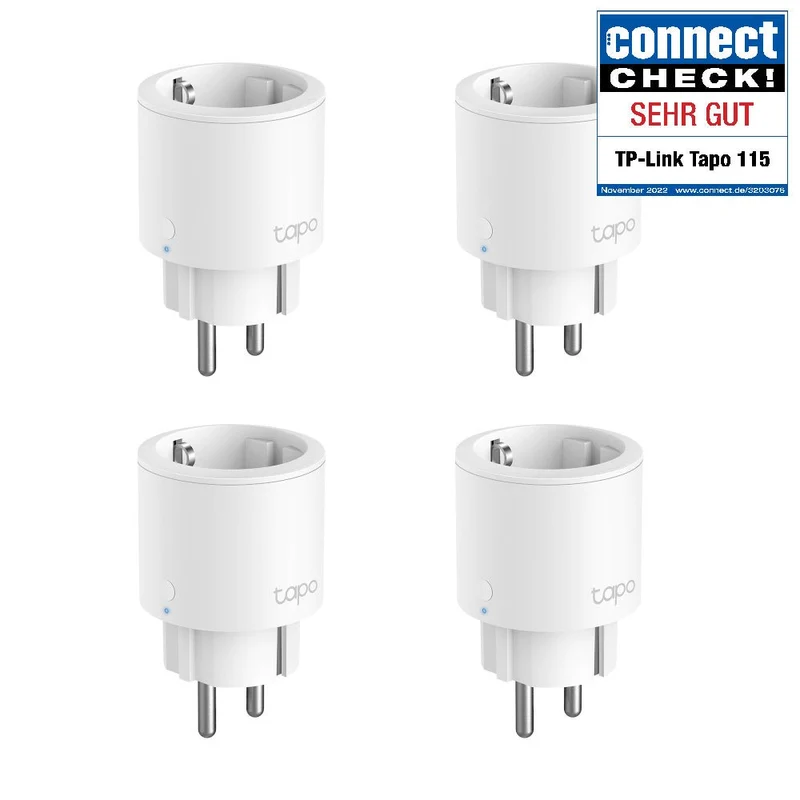 Tapo P115(4er-Pack) | Nano design WLAN Steckdose Energieüberwachung