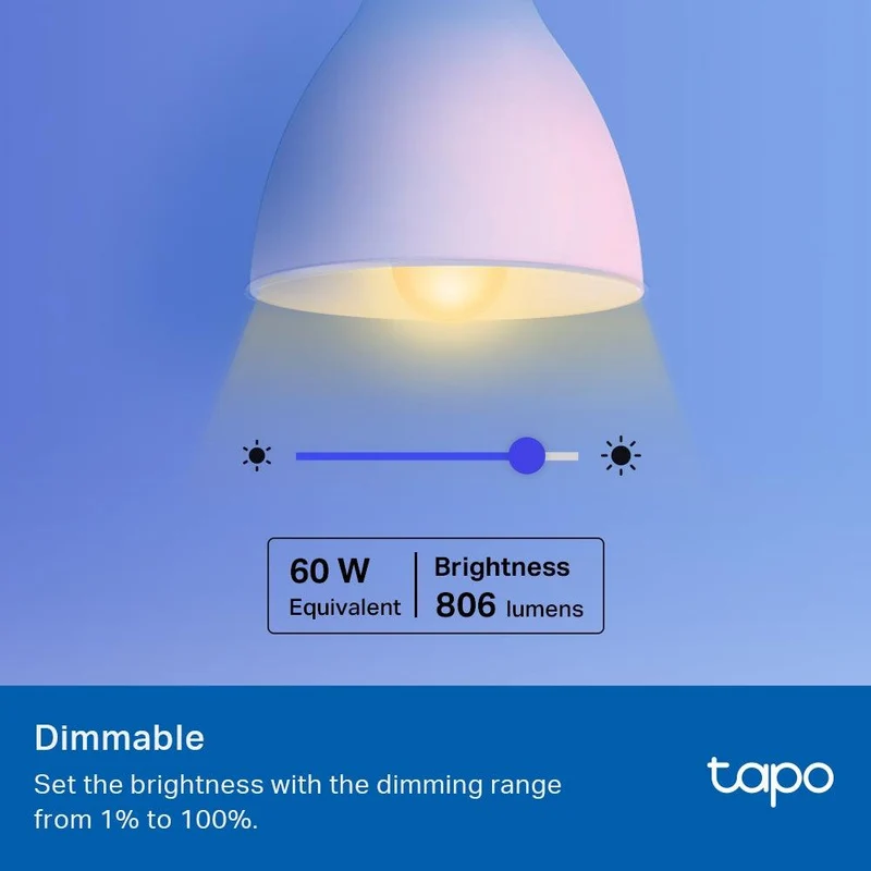 E27 & 806 Lumen Tapo L530E(4er-Pack) | WLAN Glühbirne mehrfarbig