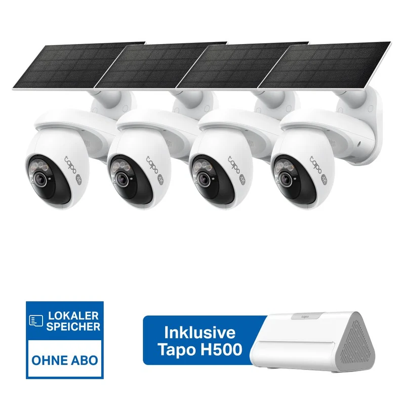 4K 8MP 360° Profi-Überwachungssystem | Tapo H500 + C660 KIT (4er-Pack)