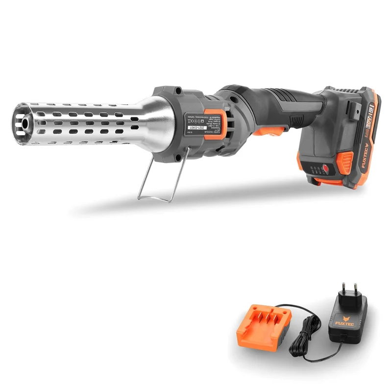 B-WARE FUXTEC 20V Akku Anzünder FX-E1CL20 SET mit 1 x Akku 2Ah, 1 x Ladegerät 1A