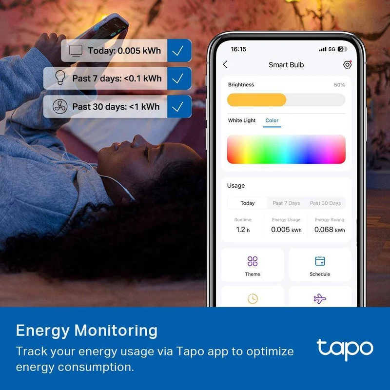 E27 & 1055 Lumen Tapo L535E | WLAN Glühbirne mehrfarbig & Matter zertifiziert