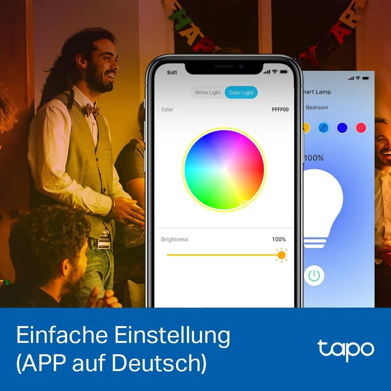 E27 & 806 Lumen Tapo L530E | WLAN Glühbirne mehrfarbig