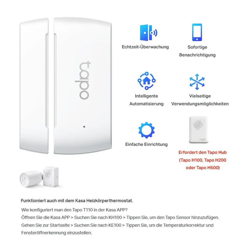 Tapo T110 | Smart Kontakt Sensor für Fenster-/Türsicherung