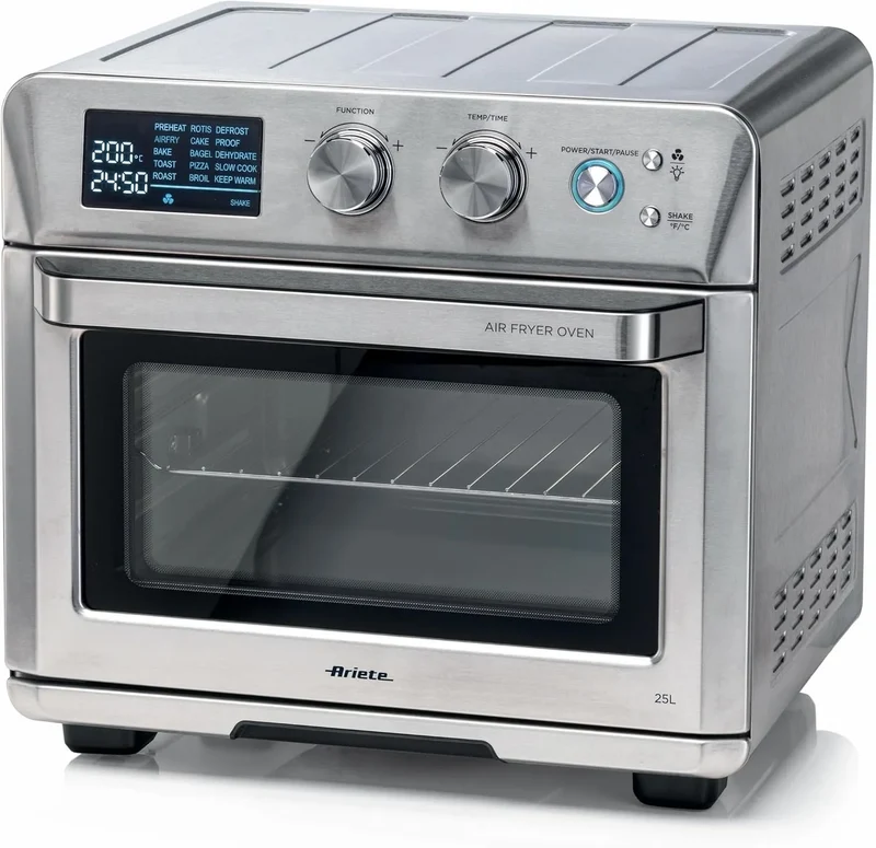 Ariete Airy Fryer Oven Digital SS 4629, Fassungsvermögen 25 l, für Pizza 30 cm, Luftfriteuse, LED-Display, Temperatur max. 230 °C, Leistung 1700 W