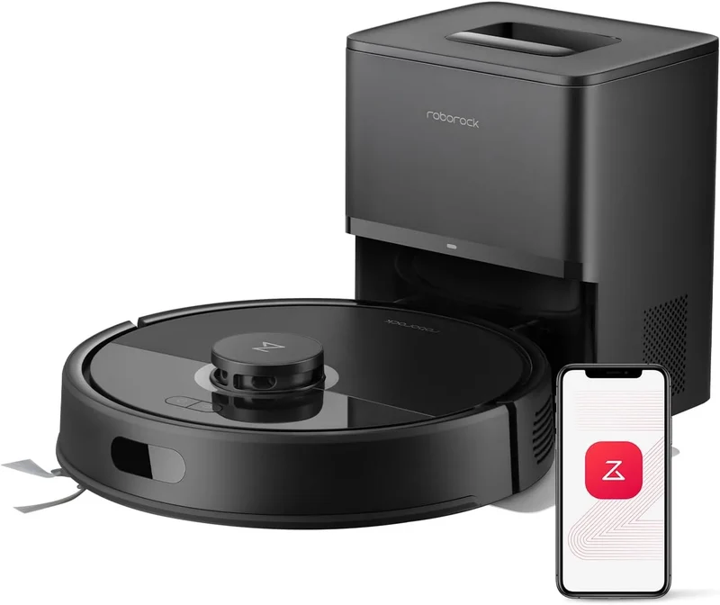Roborock Saugroboter, Q7 L5+ mit Wischfunktion, 8.000 Pa Saugkraft, Automatischer Staubentleerung, Dual Anti-Tangle System, LiDAR-Navigation