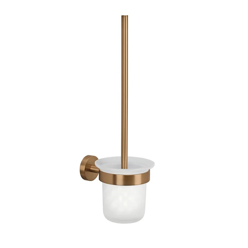 tesa MOON Bronze Toilettenbürste, selbstklebend, Metall PVD beschichtet | 1 Stück
