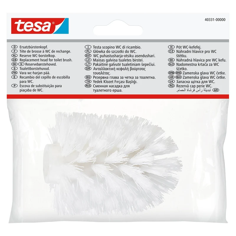 tesa Ersatzkopf für Toilettenbürste Weiß, Deluxxe, Elegaant, Exxcellent, Ekkro, Hukk, Klaam, Loxx, Luup oder Smooz | 1 Stück
