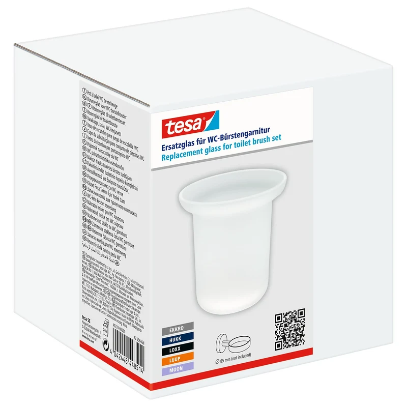 tesa Ersatzglas für Toilettenbürste Ekkro, Hukk, Loxx, Luup und Moon | 1 Stück