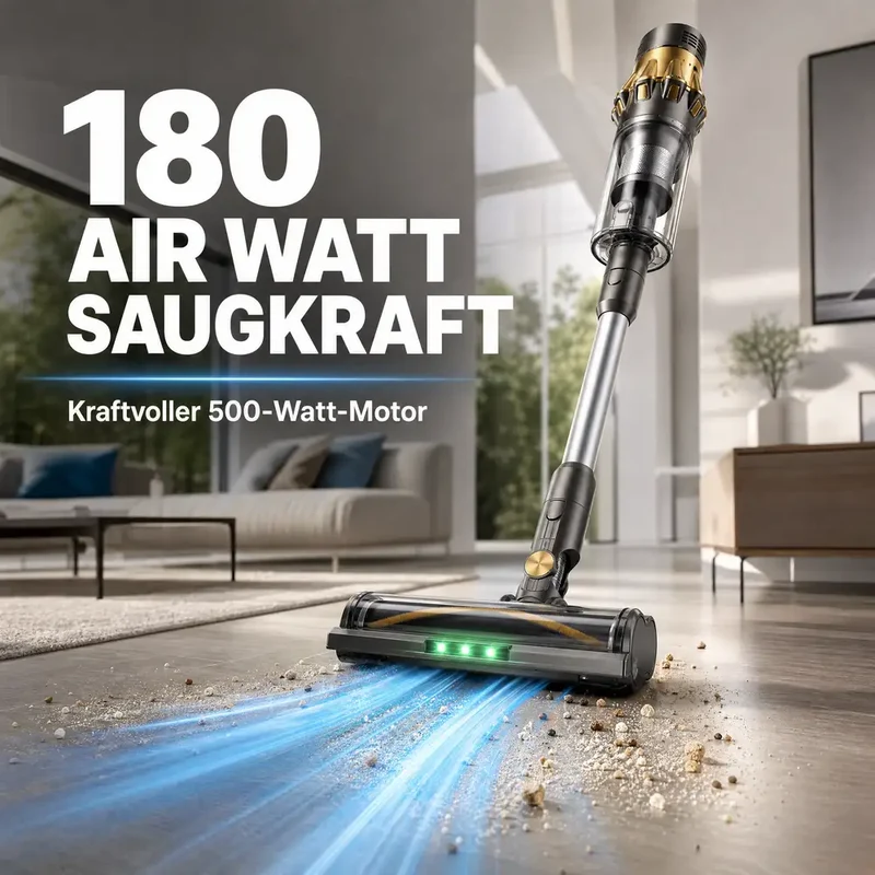 Pireware® Kyro Pro - Kabelloser Akku Staubsauger Beutellos