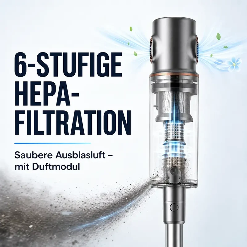 Pireware® Novax - Kabelloser Akku Staubsauger Beutellos