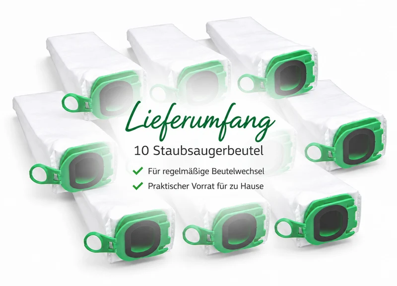 5 Microvlies Staubsaugerbeutel geeignet für Vorwerk Kobold VB100 VB 100 FP100 FP 100