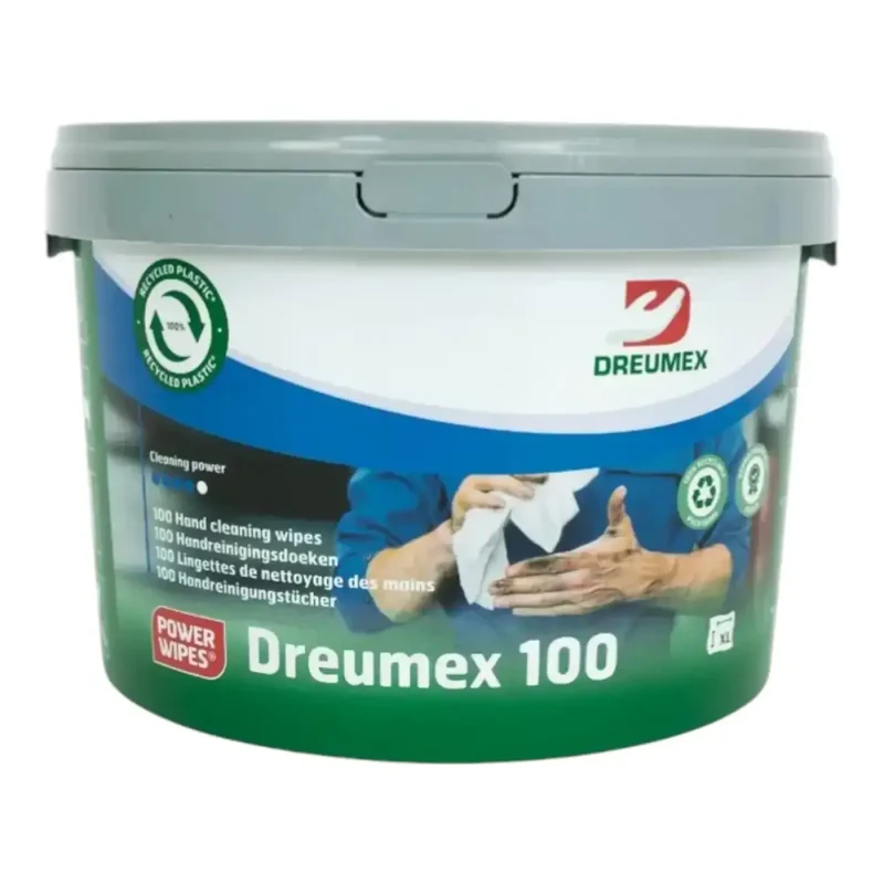 DREUMEX 100 XL-Wipes Reinigungstücher für Hände & Haut Eimer mit 100 Tüchern