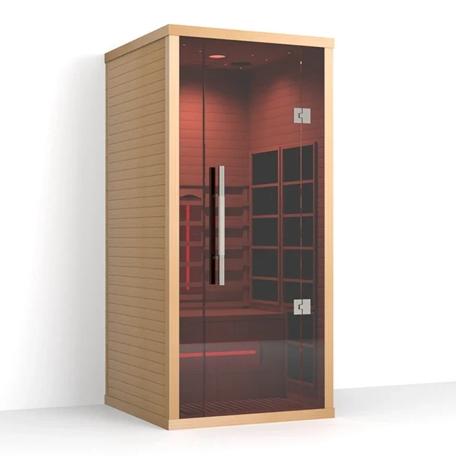 Smartmak 1-Person Infrared Sauna Room – Indoor Colorful Light Sauna.