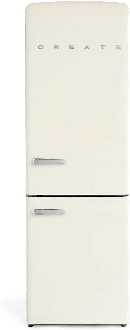 Kühlschrank, FRIDGE STYLANCE 330L, CREATE, Creme, Retro Vintage-Stil und Design