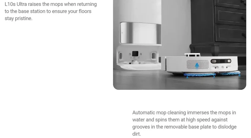 Global Dreame L10s Ultra Robot Vacuum and Mop Combo Auto Mop Cleaning.