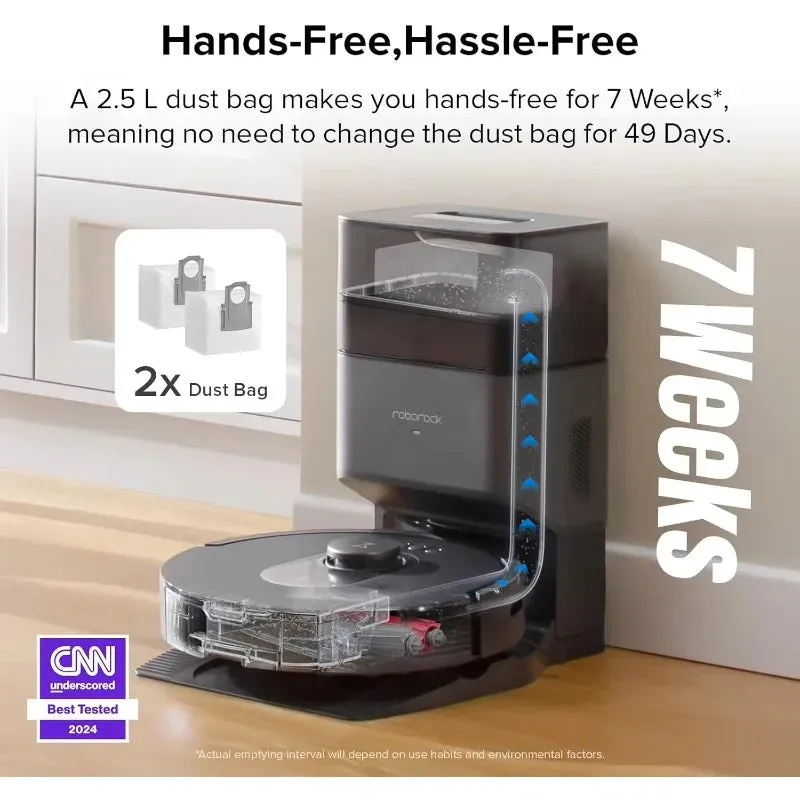 Roborock Q5 Max+ Robot Vacuum with Self-Empty Dock – Hands-Free Home Cleaning