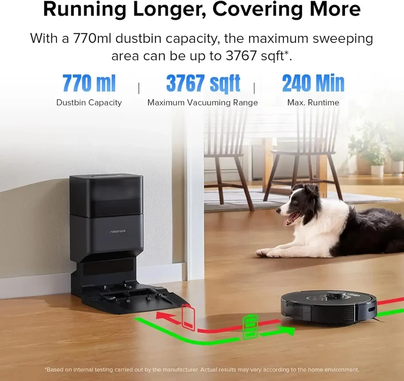 Roborock Q5 Max+ Robot Vacuum with Self-Empty Dock – Hands-Free Home Cleaning