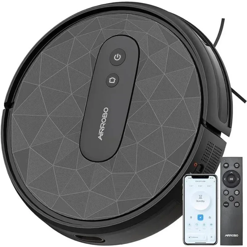 AIRROBO Robot Vacuum and Mop Combo, Self-Emptying, 60-Day Capacity, Home Mapping, Schedule, Wi-Fi/App/Alexa/Remote