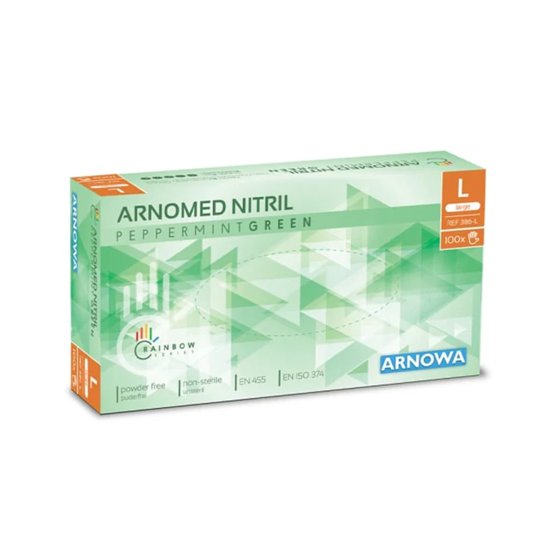 ARNOMED Nitril Peppermint Green Einmalhandschuhe, puderfrei, grün