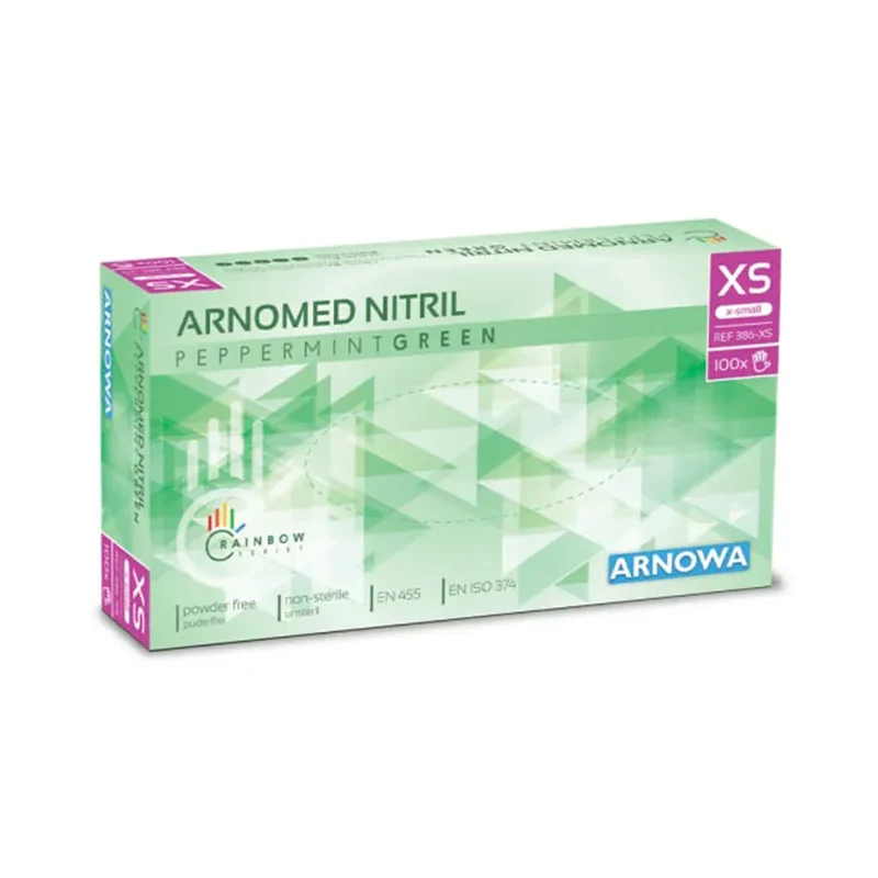 ARNOMED Nitril Peppermint Green Einmalhandschuhe, puderfrei, grün