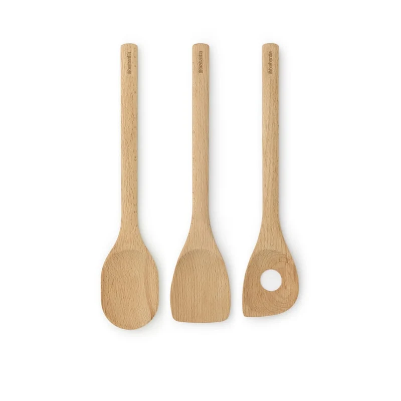 Brabantia Profile Küchenhelfer-Set, Buchenholz, 3-teilig