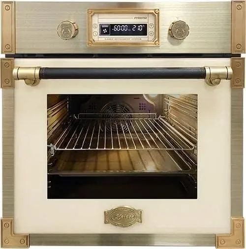 Backofen EH 6427, Kaiser ElfAD Retro Pyrolyse Einbau 60 cm, Autark 73L, Elfebeinfarbiges Glas